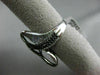 ESTATE MASSIVE 3.18CT WHITE & BLACK DIAMOND 14K WHITE GOLD 3D LEAF COCKTAIL RING