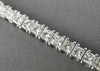 ESTATE WIDE 8.37CT DIAMOND 14KT WHITE GOLD CLASSIC PRINCESS CUT TENNIS BRACELET