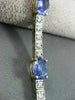 ESTATE 7.22CT DIAMOND & AAA TANZANITE 14KT WHITE & YELLOW GOLD BRACELET #17384