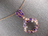 3.51CT DIAMOND & AAA AMETHYST & PINK QUARTZ 14K ROSE GOLD SQUARE ETOILE NECKLACE
