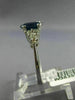 ESTATE 1.85CT DIAMOND & AAA OVAL CUT SAPPHIRE 14KT WHITE GOLD 3D ENGAGEMENT RING