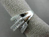 ESTATE LARGE 3.08CT ROUND & BAGUETTE DIAMOND 18KT WHITE GOLD MULTI ROW DOME RING