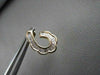 ESTATE WIDE 1.05CT DIAMOND 14KT YELLOW GOLD FLAT HOOP EARRINGS 18mm X 12mm