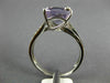 ESTATE 3.22CT DIAMOND & AAA AMETHYST 14KT WHITE GOLD CUSHION CUT SOLITAIRE RING