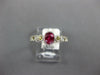 1.04CT DIAMOND & AAA RUBY & YELLOW SAPPHIRE 14KT WHITE GOLD FILIGREE BEZEL RING