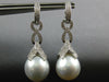 .77CT DIAMOND & AAA SOUTH SEA PEARL 18KT WHITE GOLD MULTI LEAF HANGING EARRINGS