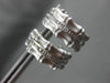 ESTATE .10CT ROUND DIAMOND 14KT WHITE GOLD BAMBOO DESIGN CLIP ON EARRINGS #21694