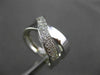 ESTATE LARGE .70CT DIAMOND 14KT WHITE GOLD OVERLAPPING X DESIGN FUN RING #14143