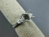 ESTATE .40CT DIAMOND 14KT WHITE GOLD 3D FILIGREE SEMI MOUNT ENGAGEMENT RING #937