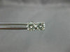 ESTATE .60CT DIAMOND 14KT WHITE GOLD 3D CLASSIC FOUR PRONG STUD EARRINGS #22074