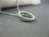 ESTATE .50CT DIAMOND 14KT WHITE GOLD CIRCLE OF LIFE PENDANT W CHAIN AMAZING 1707