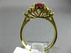 ESTATE 1.23CT DIAMOND & AAA RUBY 14KT YELLOW GOLD 3D OVAL ENGAGEMENT RING #2451