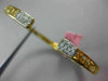 ESTATE SMALL .17CT DIAMOND 14K YELLOW GOLD 3D OPEN FILIGREE PAVE BANGLE BRACELET