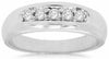 ESTATE .30CT DIAMOND 14KT WHITE GOLD 3D 5 STONE CHANNEL WEDDING ANNIVERSARY RING
