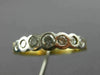 ESTATE .50CT DIAMOND 14KT WHITE & YELLOW GOLD 3D PYRAMID ANNIVERSARY RING #22466