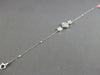 .51CT DIAMOND 18K WHITE GOLD ROUND & BAGUETTE 4 LEAF CLOVER FLOWER LOVE BRACELET