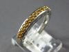 ESTATE .36CT AAA YELLOW SAPPHIRE 18KT WHITE GOLD 3D SEMI ETERNITY 3mm FUN RING