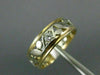 ANTIQUE .35CT DIAMOND 14K WHITE YELLOW GOLD FILIGREE ETERNITY WEDDING RING 21370