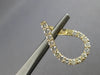 1.42CT DIAMOND 14KT YELLOW GOLD 3D OPEN TEAR DROP SIDEWAYS HOOP HANGING EARRINGS