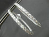 ESTATE LARGE 3.96CT DIAMOND 18K WHITE GOLD 3D CLASSIC DOUBLE SIDED HOOP EARRINGS