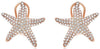ESTATE LARGE 1.13CT DIAMOND 14KT ROSE GOLD 3D STARFISH CLIP ON EARRINGS