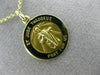 ESTATE 14KT YELLOW GOLD CIRCULAR SAINT JUDE THADDEUS PRAY FOR US PENDANT #25010