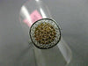 ESTATE WIDE .61CT FANCY DIAMOND 18KT TWO TONE GOLD 3D PAVE CIRCULAR CLASSIC RING