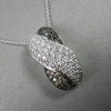 ESTATE 14KT WHITE 1.5CT X SHAPE BLACK & WHITE DIAMOND PENDANT