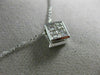 ESTATE 1.2CT PRINCESS DIAMOND 14K WHITE GOLD 3D CLASSIC INVISIBLE PENDANT #18504