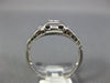 ANTIQUE .10CT OLD MINE DIAMOND 14KT WHITE GOLD 3D FILIGREE ENGAGEMENT RING #1571