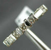 ESTATE .42CT ROUND & BAGUETTE DIAMOND 14KT WHITE GOLD 3D ANNIVERSARY RING #1050