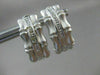 ESTATE .10CT DIAMOND 14KT WHITE GOLD BAMBOO DESIGN CLIP ON EARRINGS #21694