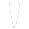 1.0CT DIAMOND 14KT WHITE GOLD 3D ROUND BY THE YARD SEMI ETERNITY TENNIS NECKLACE