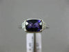 1.62CT DIAMOND & AAA AMETHYST 14KT WHITE GOLD THREE STONE FILIGREE PROMISE RING