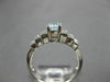 ESTATE 1.03CT DIAMOND & AAA AQUAMARINE 14K WHITE GOLD 3D PYRAMID ENGAGEMENT RING