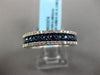 ESTATE .86CT DIAMOND & SAPPHIRE 14KT WHITE GOLD 3 ROW WEDDING ANNIVERSARY RING