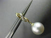 ESTATE DIAMOND 14K WHITE & YELLOW GOLD SOUTH SEA PEARL INFINITY HANGING EARRINGS