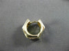 ESTATE 14KT TWO TONE GOLD HEXAGON ETOILE DOUBLE SIDED CZ HUGGIE EARRINGS #24343