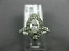 ESTATE LARGE 1.0CT ROUND & MARQUISE DIAMOND 14K WHITE GOLD HALO ENGAGEMENT RING