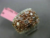 ESTATE EXTRA LARGE 5.04CT DIAMOND 18K WHITE & ROSE GOLD WEDDING ANNIVERSARY RING