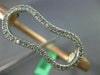 ESTATE LARGE .75CT DIAMOND 18KT WHITE ROSE GOLD MATTE SHINY LOVE BANGLE BRACELET