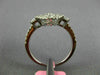 ESTATE .86CT DIAMOND 18KT WHITE GOLD 3D ROUND & PRINCESS FLOWER HALO LOVE RING