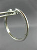 ESTATE .50CT ROUND CUT DIAMOND 14KT WHITE GOLD 3D CLASSIC HOOP EARRINGS #1439