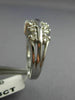 ANTIQUE WIDE .38CT DIAMOND 14KT WHITE GOLD DOUBLE ROW ANNIVERSARY RING #18803