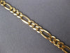 ESTATE CLASSIC 14KT YELLOW GOLD 3D CLASSIC 4MM FIGARO 7 INCH BRACELET #27404