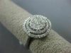 ESTATE WIDE .82CT DIAMOND 14K WHITE GOLD 3D ROUND HALO SOLITAIRE ENGAGEMENT RING