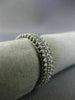 ESTATE WIDE 1.0CT DIAMOND 14KT WHITE GOLD 3D THREE ROW ETERNITY ANNIVERSARY RING