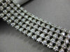 ESTATE WIDE & LONG 9.80CT ROUND DIAMOND 14K WHITE GOLD MULTI ROW TENNIS BRACELET