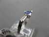 ESTATE .48CT DIAMOND & AAA TANZANITE 14KT WHITE GOLD TRILLION FUN COCKTAIL RING