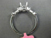ESTATE .44CT DIAMOND 18K WHITE GOLD SEMI ETERNITY SEMI MOUNT ENGAGEMENT RING SET